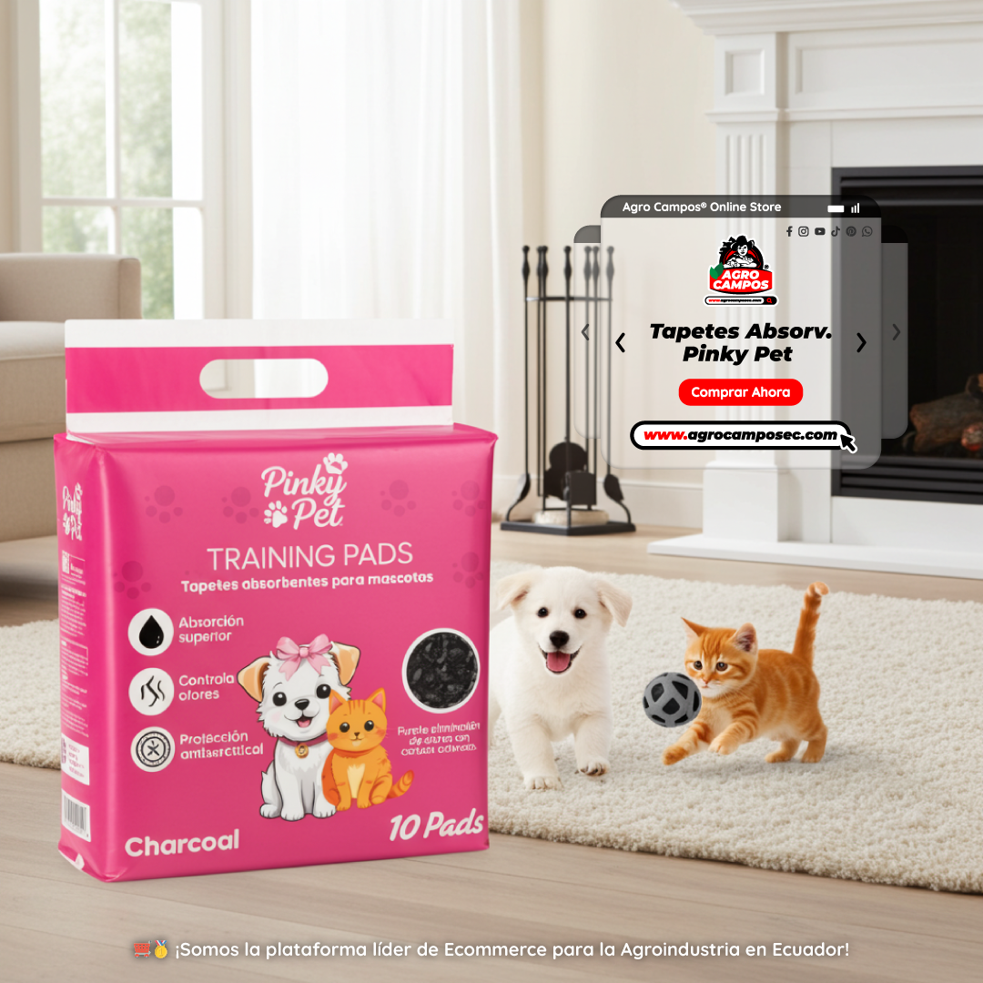 Tapetes Absorbentes Pinky Pet Mascotas Adiestramiento Cachorros Ecuador - Agro Campos® Online Store
