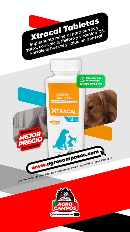 Xtracal Tabs Montana Calcio Vitamina D3 Mascotas Salud General Ecuador - Agro Campos® Online Store