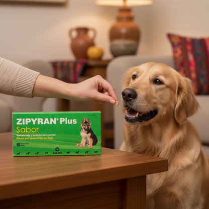Zipyran Plus Golden Retriever Tableta Sabor Antiparasitario Mascotas Ecuador - Agro Campos® Online Store
