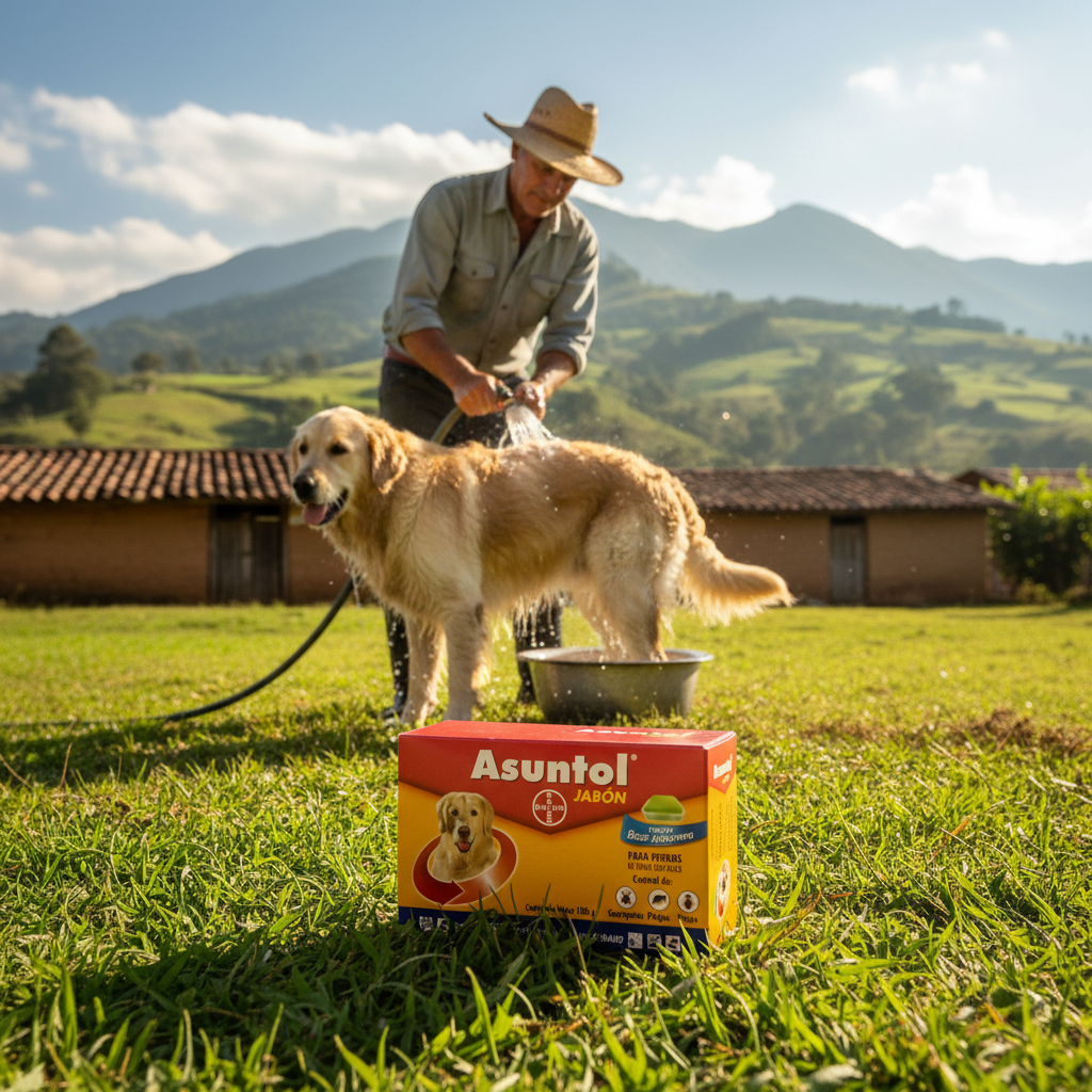 asuntol-jabon-bayer-perros-bano-finca-campo-ecuador