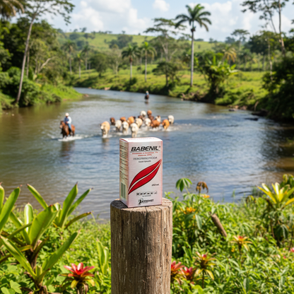babenil-ganado-cruzando-rio-poste-tropical-transmision-hemoparasitos