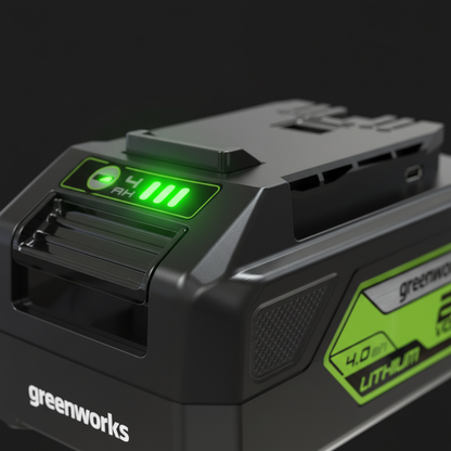 bateria-greenworks-usb-24v-closeup-indicador-barras-verdes-carga-completa