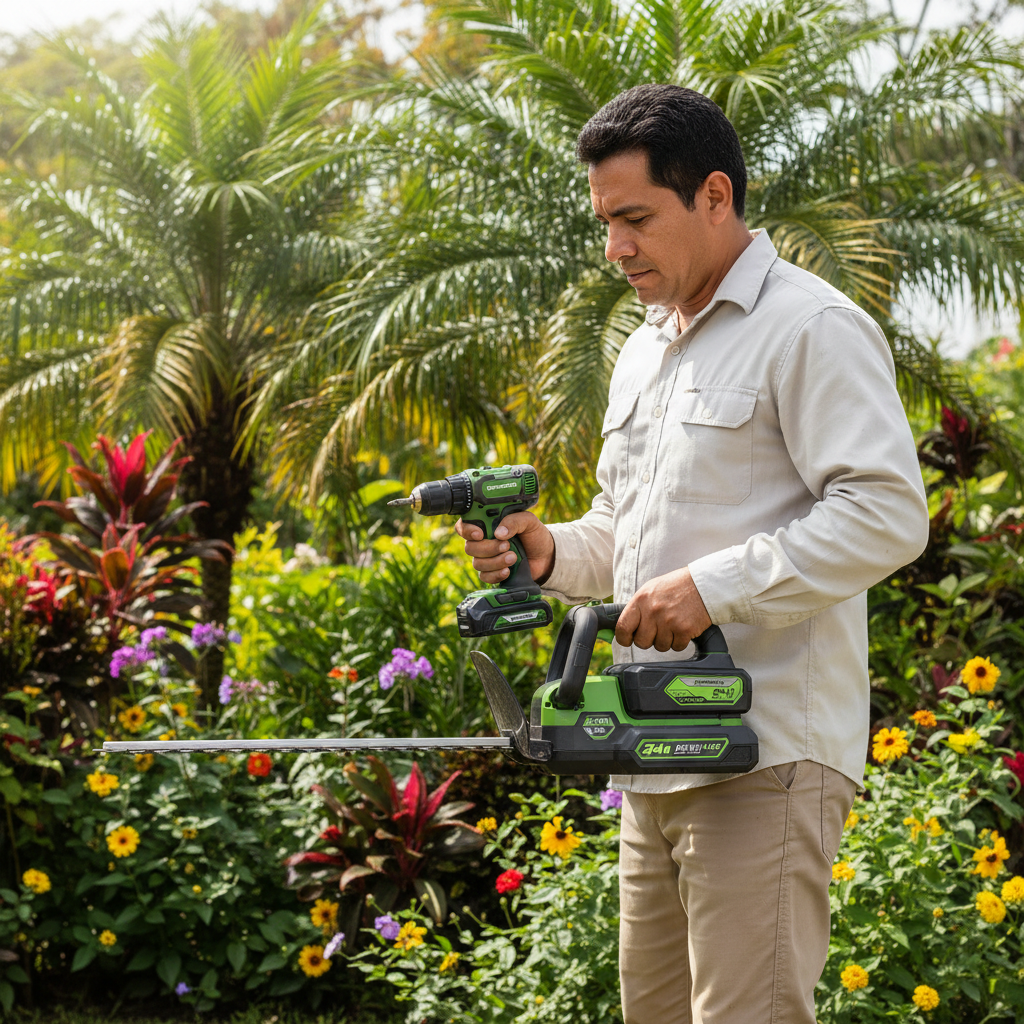 baterias-greenworks-powerall-24v-jardin-taladro-podadora-adulto-ecuador
