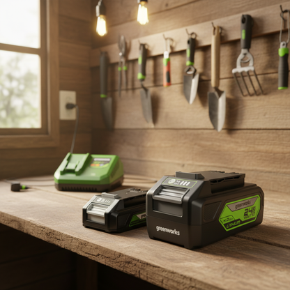 baterias-greenworks-powerall-24v-taller-workbench-cargador-doble-ecuador