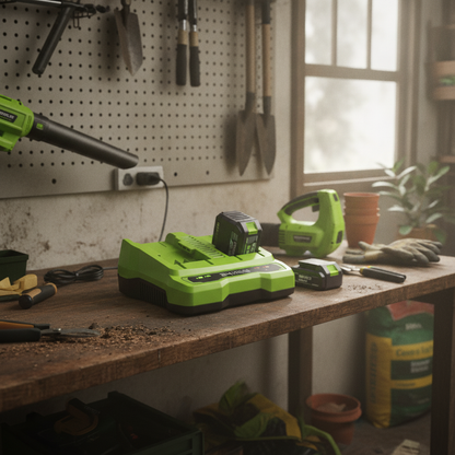 Cargador Doble Greenworks 24V Baterias Herramientas Electricas Ecuador - Agro Campos® Online Store