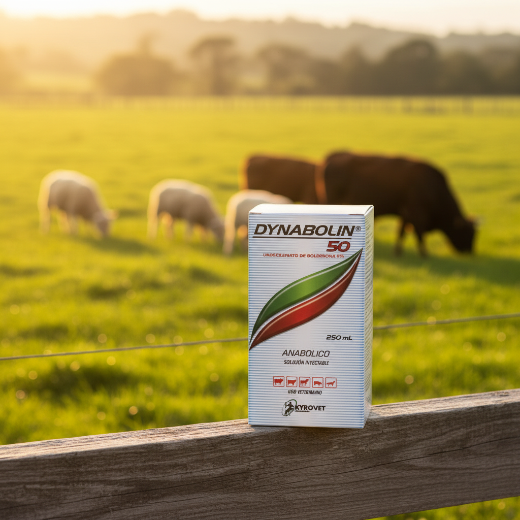 dynabolin-50-animales-sanos-cerca-madera-atardecer-dorado