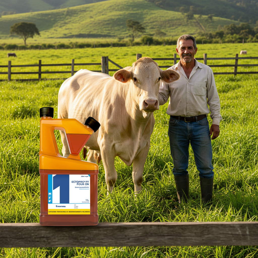 ectopro-fy-vaca-sana-post-tratamiento-pelaje-brillante-sin-parasitos-ganadero-satisfecho-paisaje-ecuatoriano