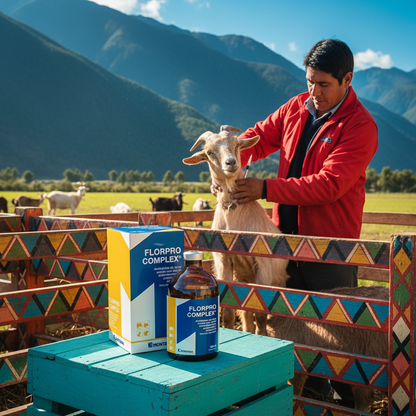 florpro-complex-cabra-infeccion-sistemica-granjero-inyectando-im-cabra-febril-cajon-turquesa-montanas