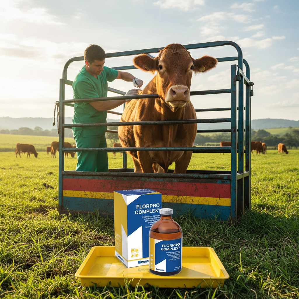 florpro-complex-neumonia-bovina-vet-inyectando-im-profundo-vaca-neumonia-fiebre-manga-colorida-potrero