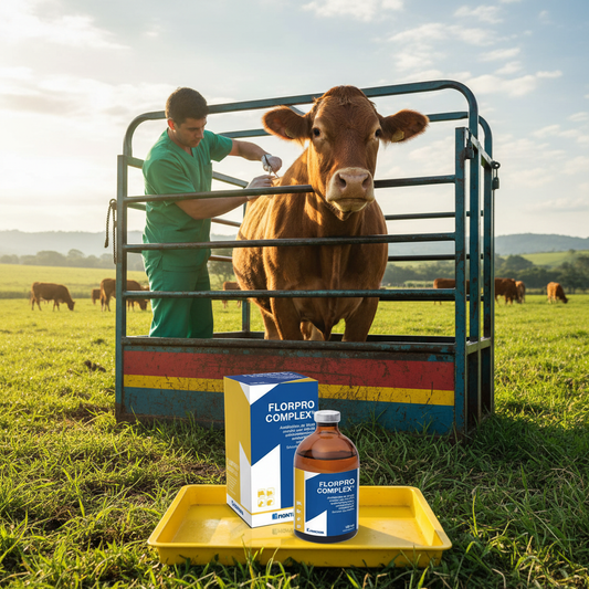 florpro-complex-neumonia-bovina-vet-inyectando-im-profundo-vaca-neumonia-fiebre-manga-colorida-potrero