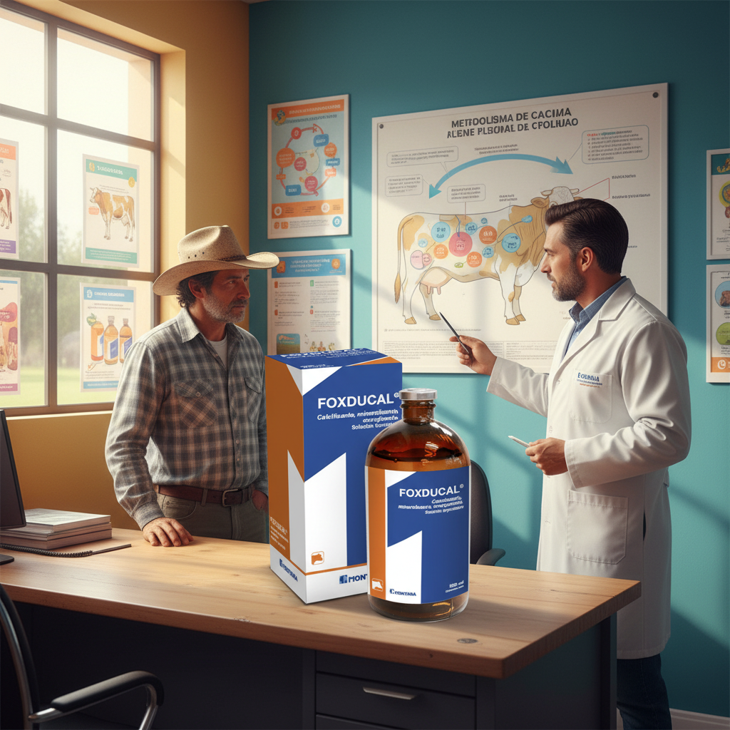 foxducal-inyectable-clinica-vet-explicando-ciclo-calcio-correccion-hipocalcemia-ganadero-frasco-caja