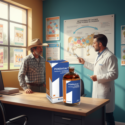 foxducal-inyectable-clinica-vet-explicando-ciclo-calcio-correccion-hipocalcemia-ganadero-frasco-caja