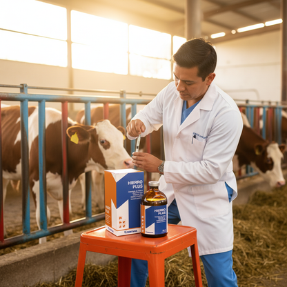 hierro-plus-inyectable-ternero-anemico-vet-inyectando-2ml-ternero-encias-palidas-frasco-caja-naranja