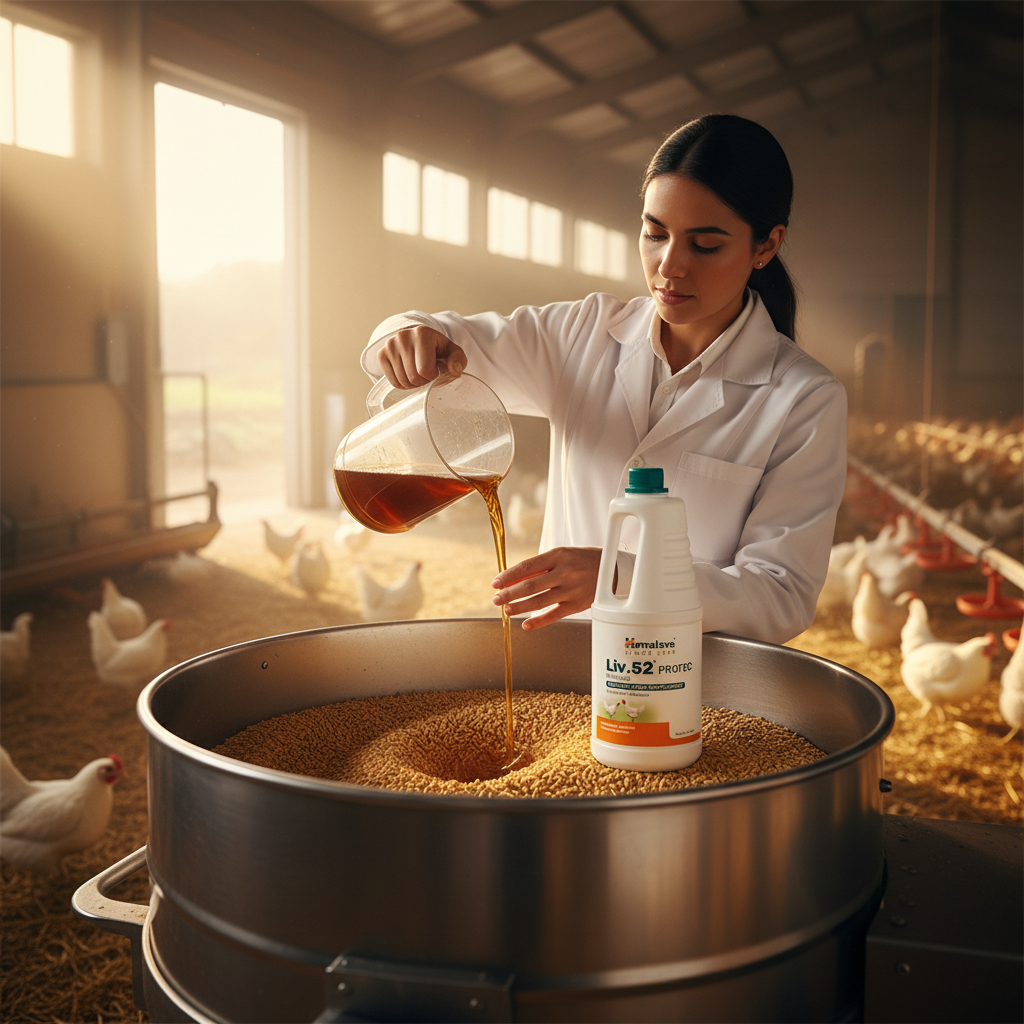 liv-52-protec-hepatoprotector-mezcladora-alimento-vet-mezclando-suplemento-alimento-dorado-botella-ecuador