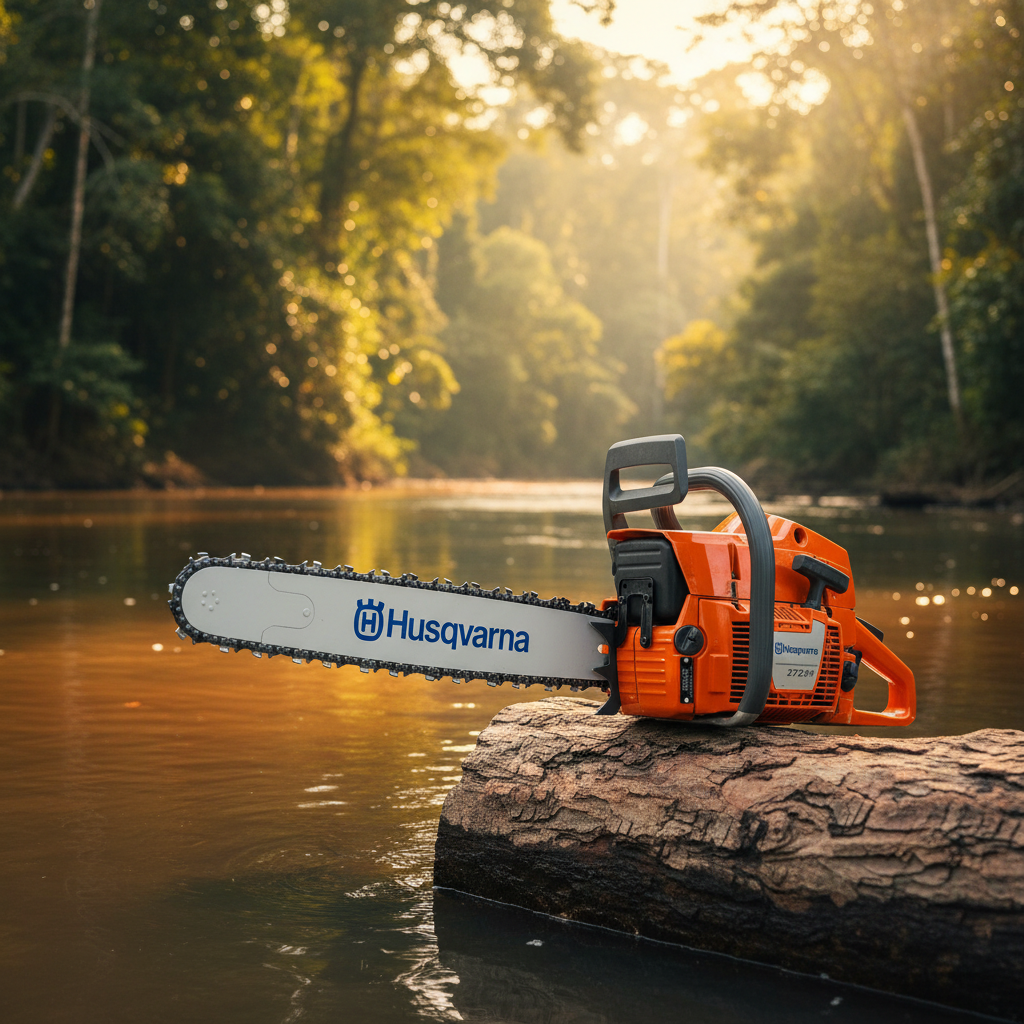motosierra-husqvarna-272xp-orilla-rio-amazonico-luz-dorada-ecuador