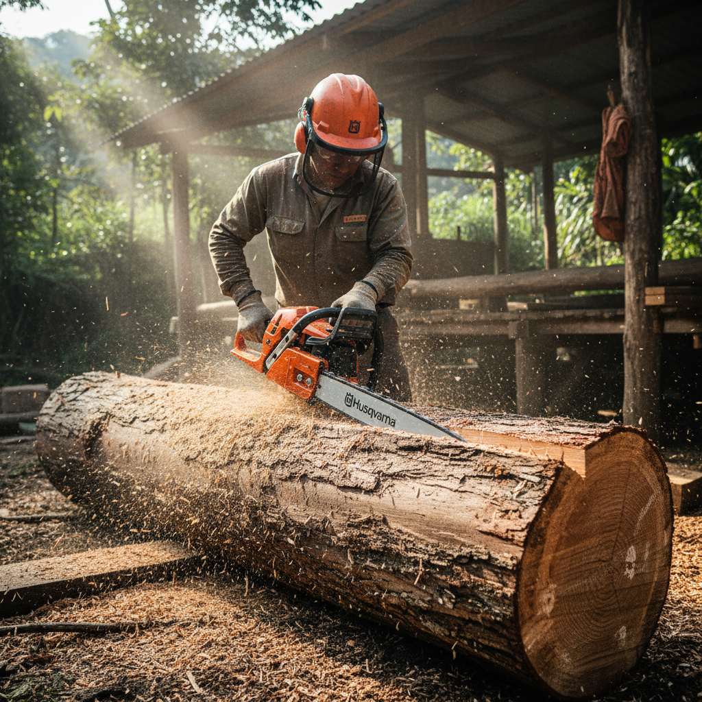 motosierra-husqvarna-365-operario-aserradero-espada-tronco-ecuador