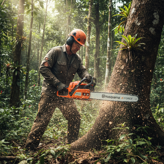 motosierra-husqvarna-61-tronco-enorme-amazonia-ecuador