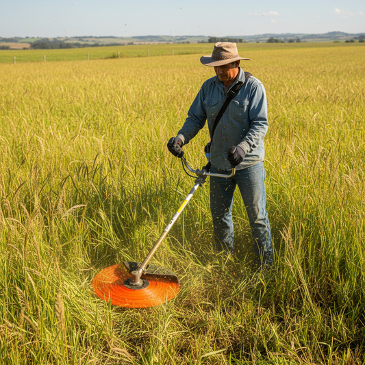 nylon-groway-easy-line-redondo-campo-girando-desmalezadora-cortando-hierba-alta-finca-ecuador