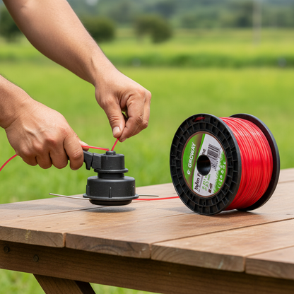 nylon-groway-force-line-redondo-instalacion-adulto-pasando-nylon-rojo-cabezal-ecuador