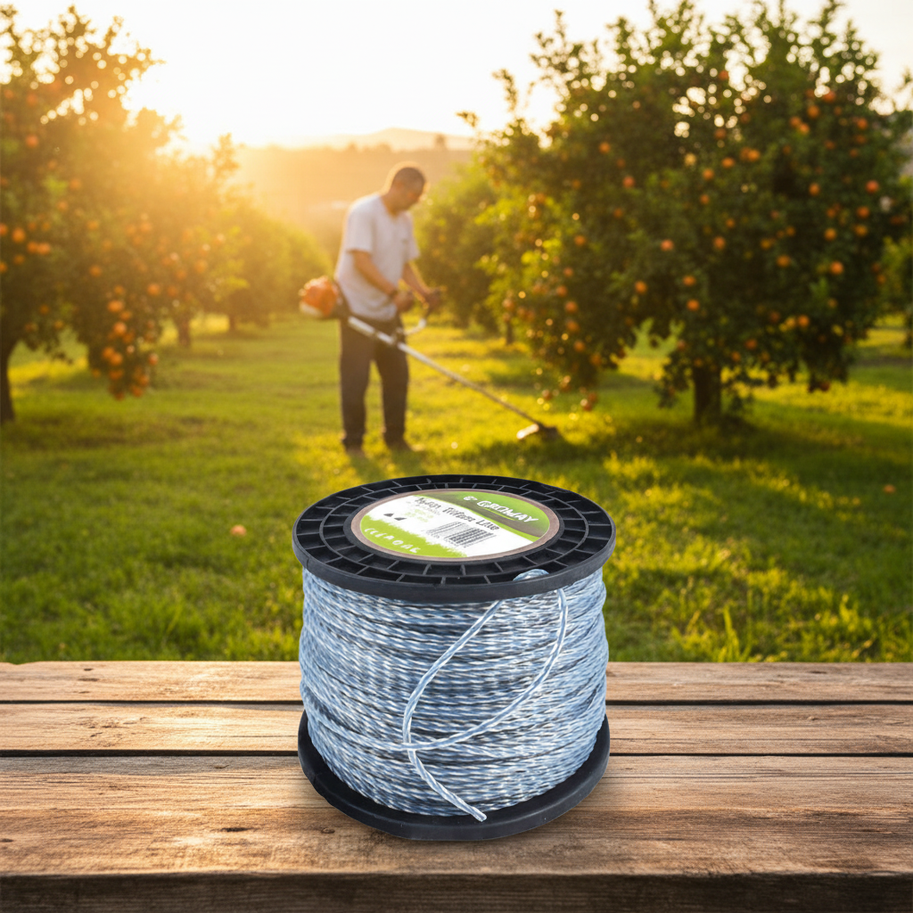 nylon-groway-trifase-line-atardecer-adulto-desmalezando-arboles-frutales-ecuador
