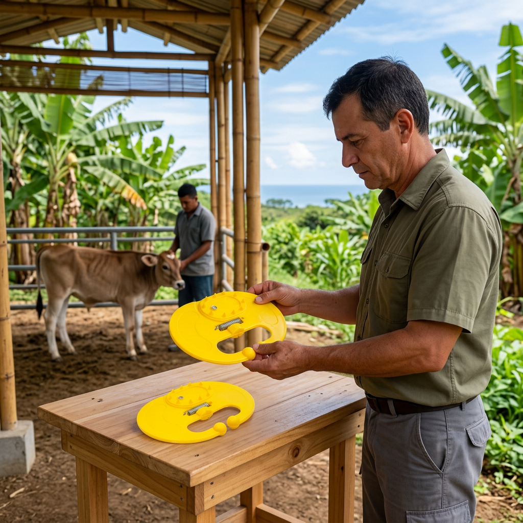 Preparación del accesorio en instalación costera de bambú