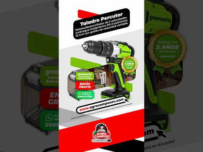 Taladro Percutor Greenworks 24V