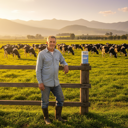 progecio-progesterona-hato-productivo-ganadero-orgulloso-vacas-prenadas-potrero-dorado-caja-poste-atardecer