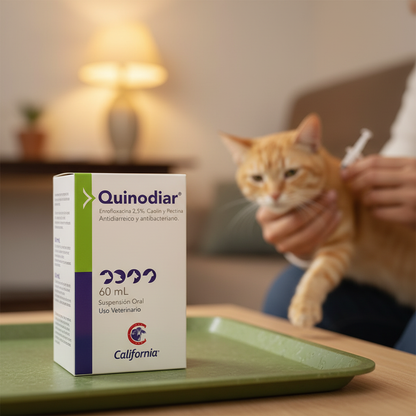 quinodiar-gato-casa-bandeja-verde-dueno-medicina-oral