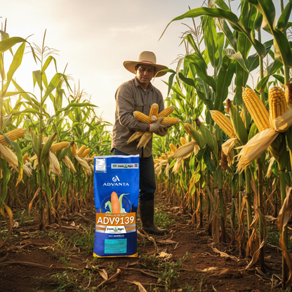 semilla-maiz-advanta-adv9139-agricultor-cosechando-plantas-232cm-ecuador