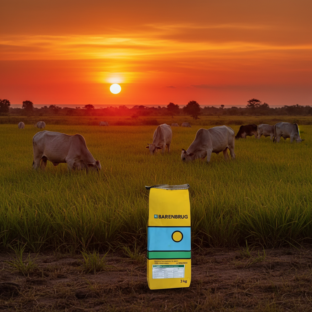 semilla-pasto-mombaza-barenbrug-atardecer-brahman-silueta-cielo-dorado-ecuador