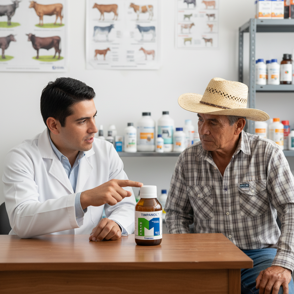 timpanol-antiespumante-clinica-veterinaria-vet-explicando-tratamiento-meteorismo-ganadero-ecuador