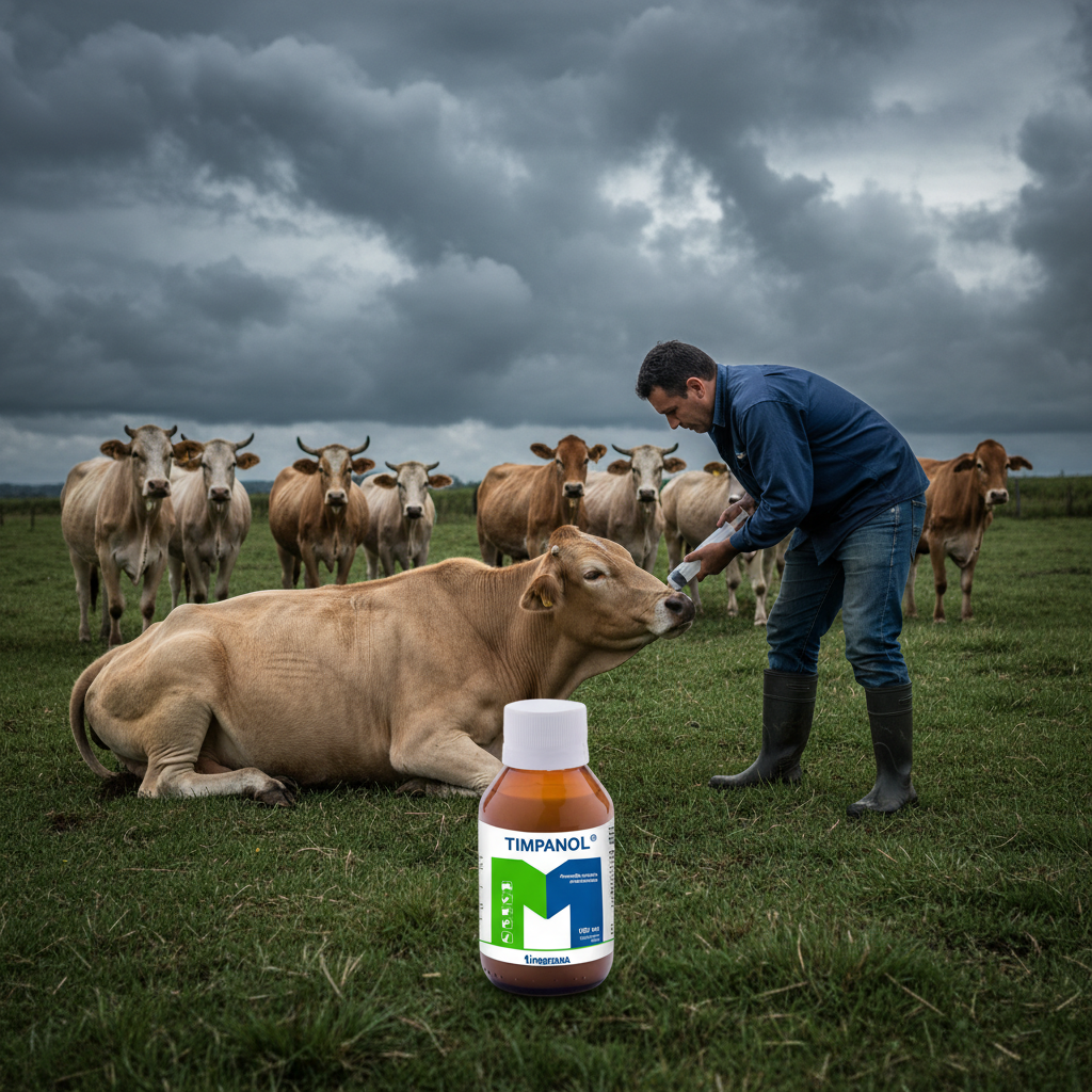 timpanol-antiespumante-emergencia-bovina-vet-dosificando-vaca-flanco-distendido-meteorismo-ecuador