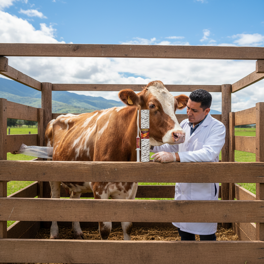 uterin-vaca-endometritis-vet-examinando-vaca-problemas-reproductivos-jeringa-tubo-riel-manga-cercanos
